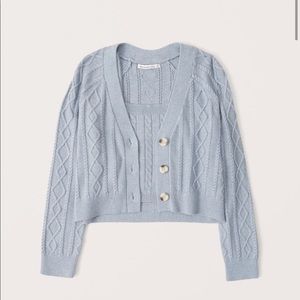 Abercrombie Cable- Knit Tank and Cardigan Set